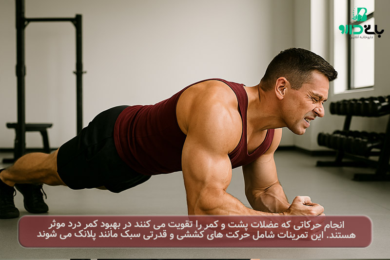 چه حرکاتی برای رفع کمردرد بدنسازی وجود داره؟