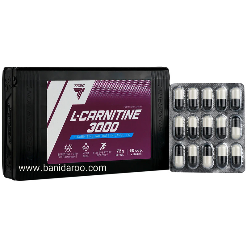 خرید کپسول ال کارنیتین 60 تایی ترک نوتریشن از داروخانه بانی دارو