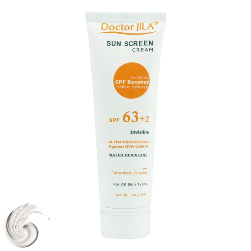 کرم ضد آفتاب فاقد چربی SPF63 دکتر ژیلا مناسب انواع پوست ۵۰ میلی لیتر