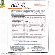 مشخصات و قمیت قرص هیرویت 30 عددی hairvit - بانی دارو